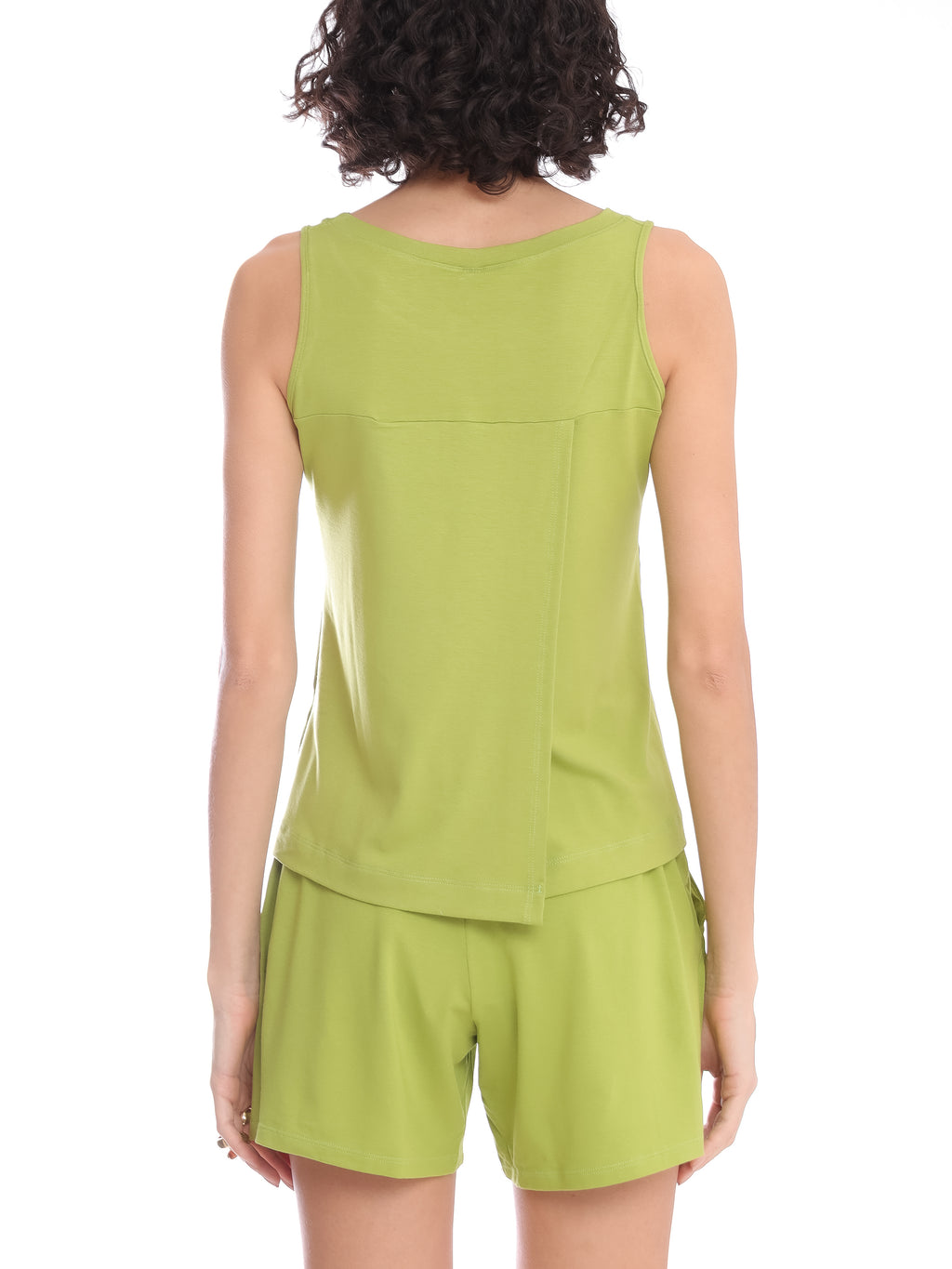 Caubi Green Plain Boat-Neck Blouse