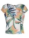 Symi Leaf-Print Tie-Back T-Shirt Sumatra