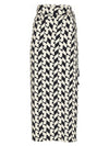 Diana Geometric-Print Skirt Pareo Knotted Cover-Up Zaya