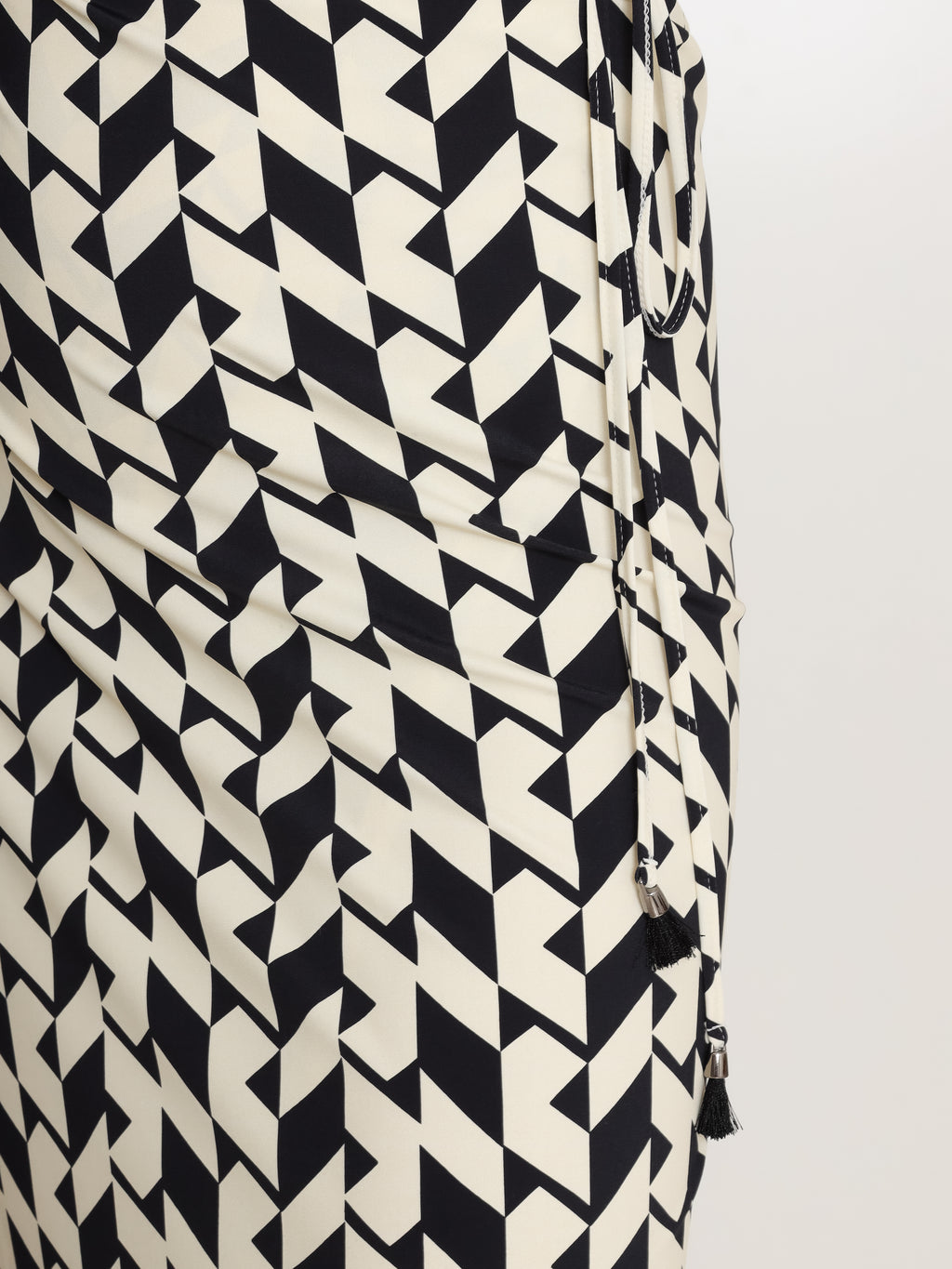 Diana Geometric-Print Skirt Pareo Knotted Cover-Up