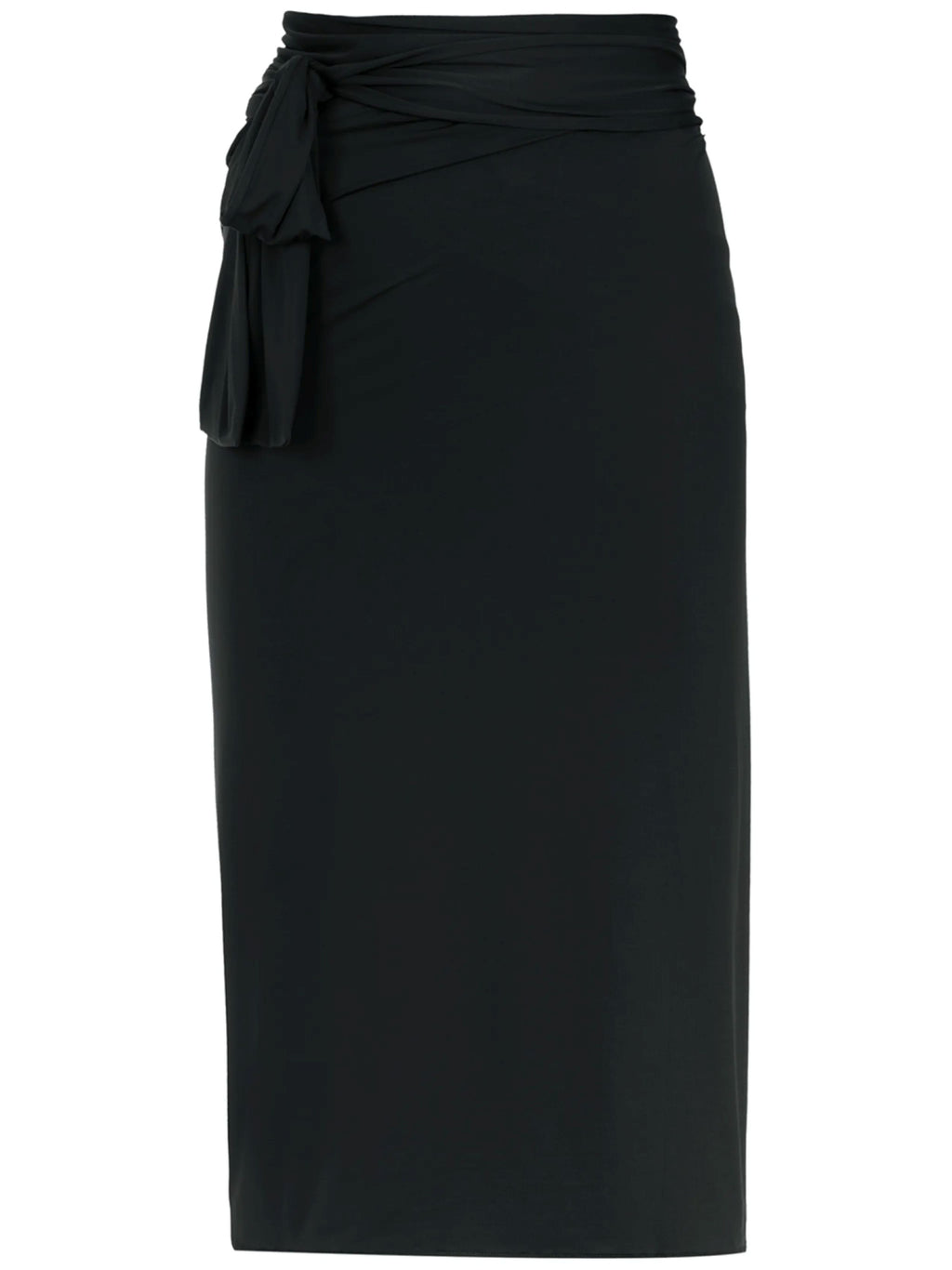 Orixa Black Plain Pareo Multi-Wear Wraparound Midi Skirt