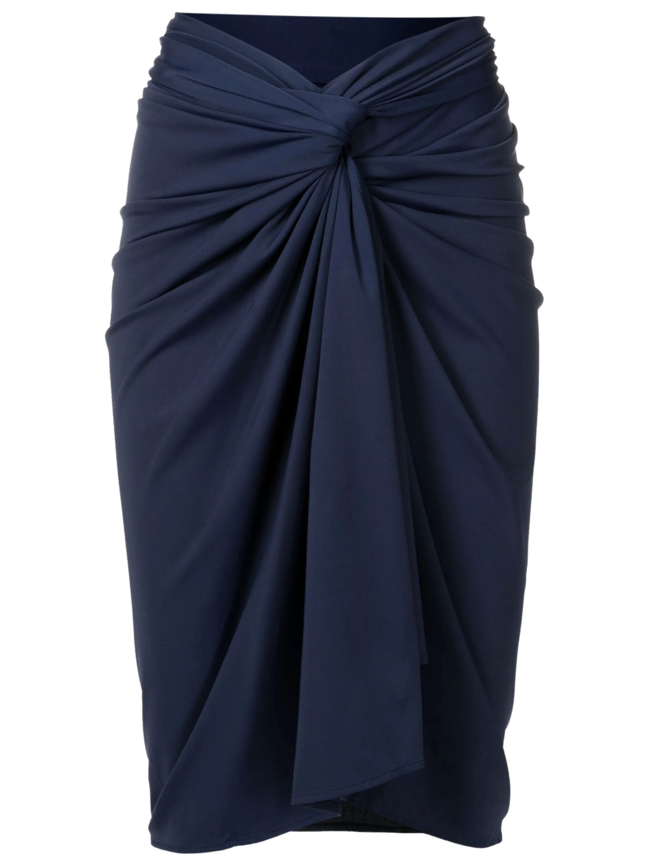 Orixa Blue Plain Pareo Multi-Wear Wraparound Midi Skirt