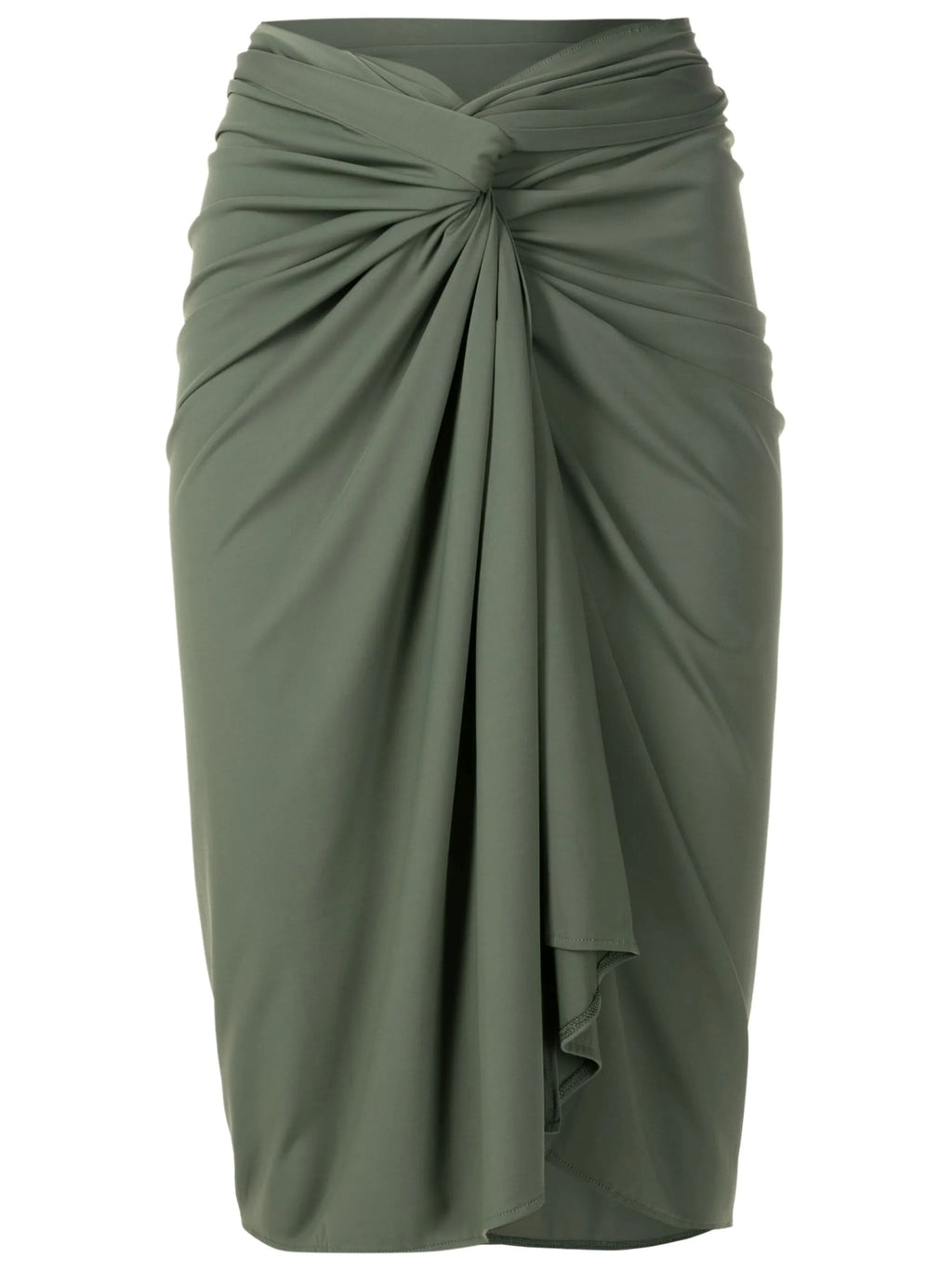 Orixa Green Plain Pareo Multi-Wear Wraparound Midi Skirt