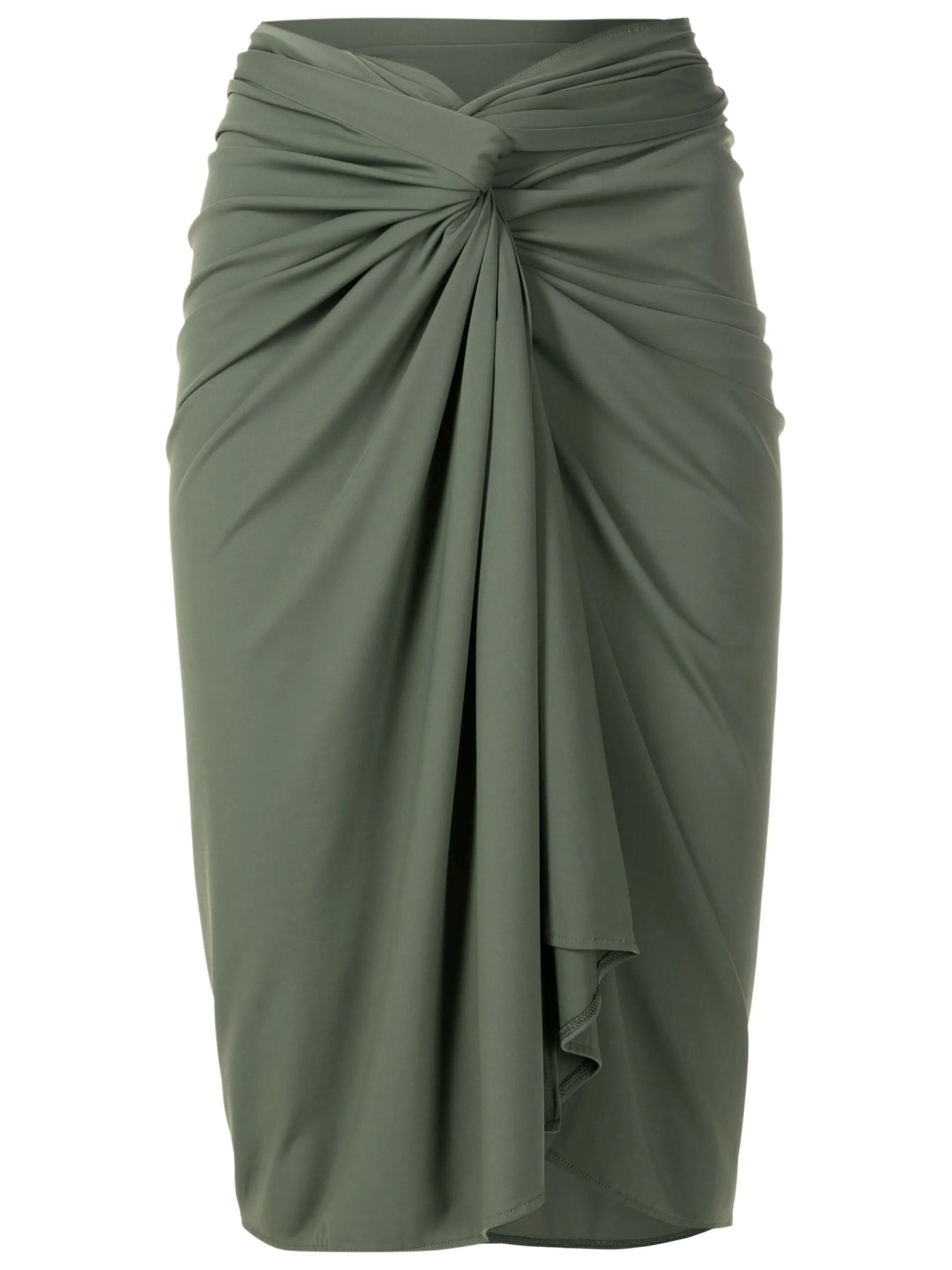 Orixa Green Plain Pareo Multi-Wear Wraparound Midi Skirt