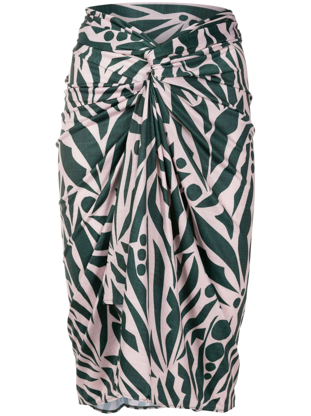 Orixa Abstracte-Print Pareo Multi-Wear Wraparound Midi Skirt