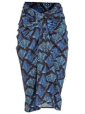 Orixa Stingrays-Print Pareo Multi-Wear Wraparound Midi Skirt