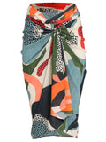 Orixa -Print Pareo Multi-Wear Wraparound Midi Skirt