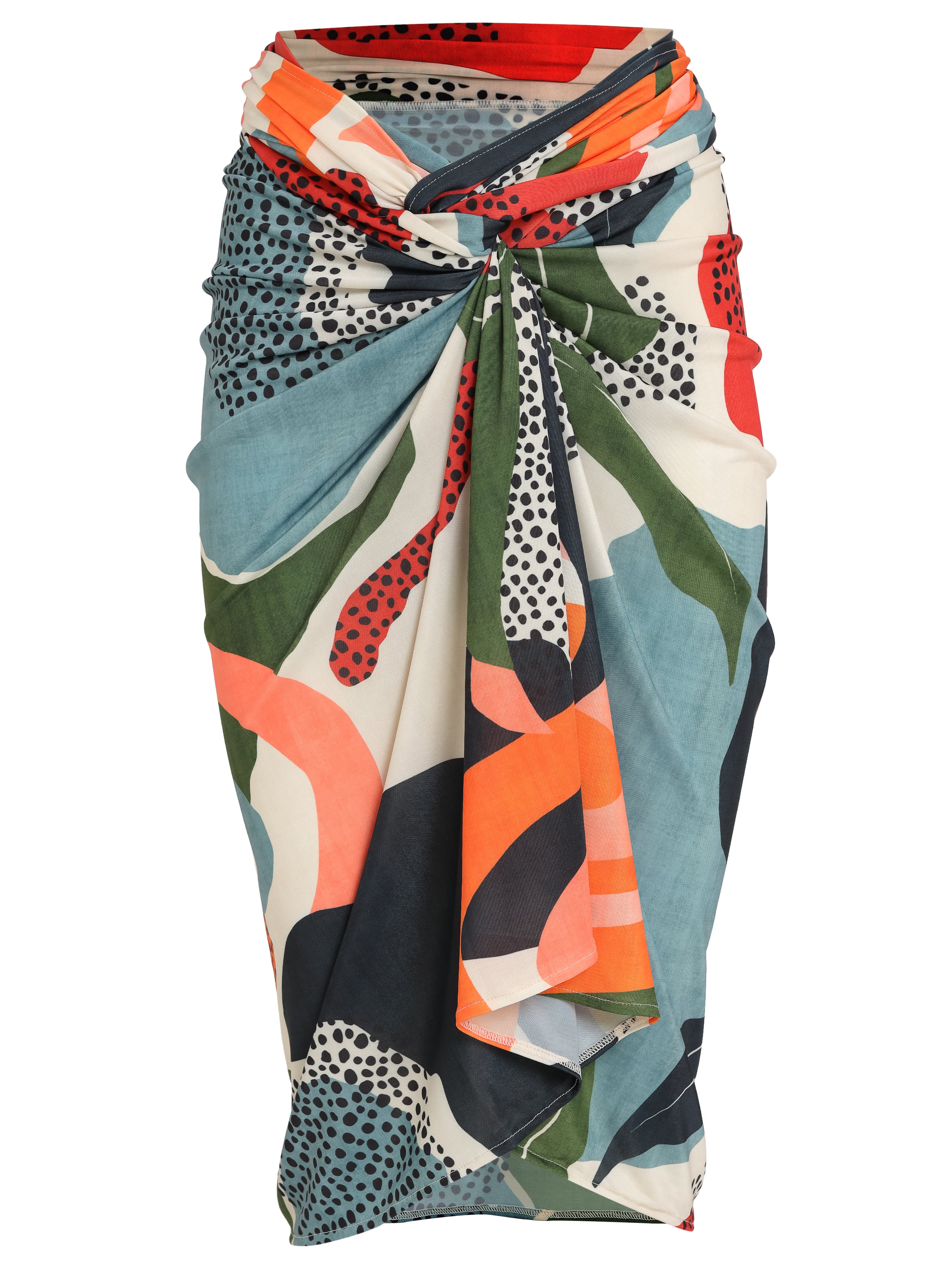 Orixa -Print Pareo Multi-Wear Wraparound Midi Skirt