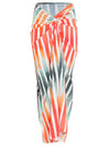Diana Striped-Print Skirt Pareo Knotted Cover-Up Singapura