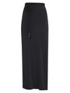Diana Black Plain Skirt Pareo Knotted Cover-Up