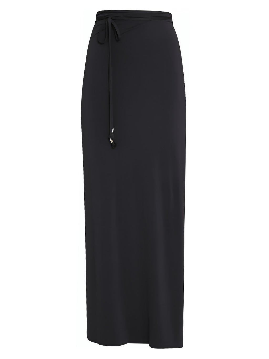 Diana Black Plain Skirt Pareo Knotted Cover-Up