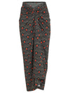 Diana Geometric-Print Skirt Pareo Knotted Cover-Up Cocar