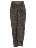 Diana -Print Skirt Pareo Knotted Cover-Up