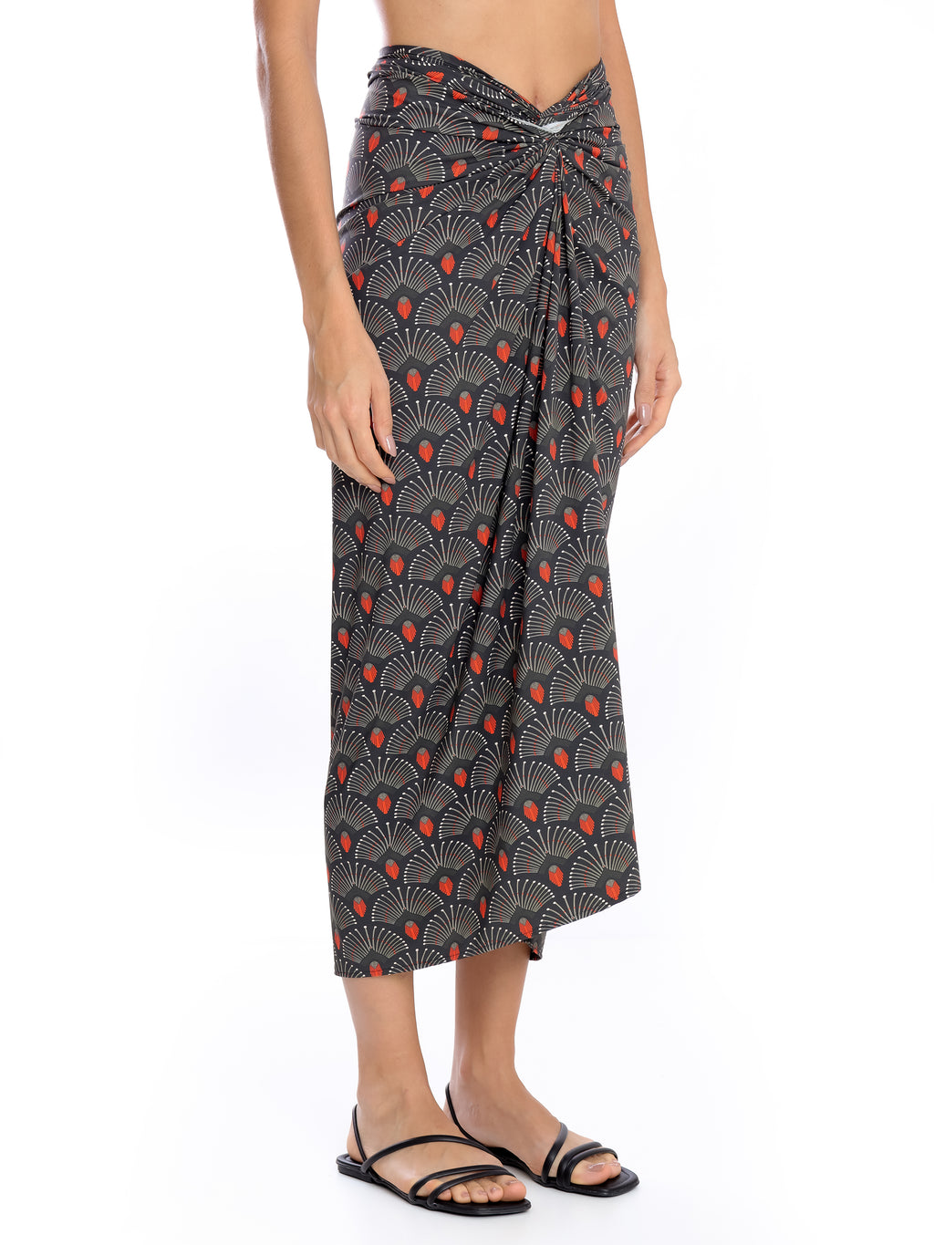 Diana -Print Skirt Pareo Knotted Cover-Up