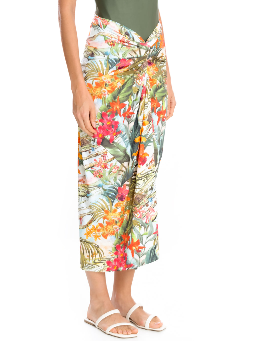 Diana -Print Skirt Pareo Knotted Cover-Up