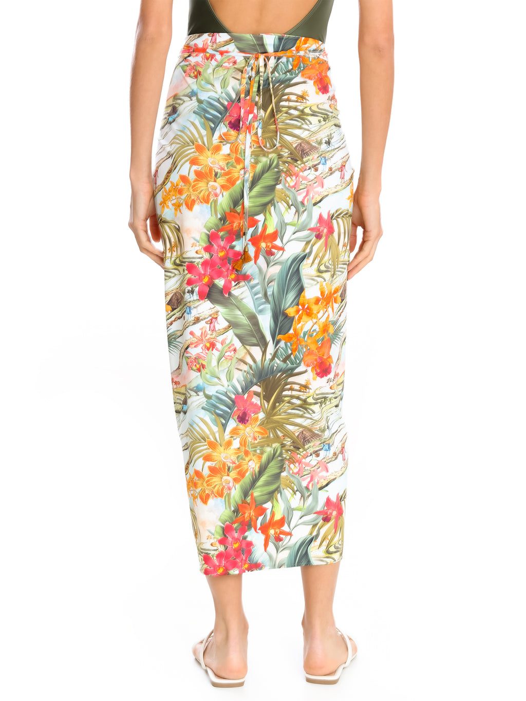 Diana -Print Skirt Pareo Knotted Cover-Up