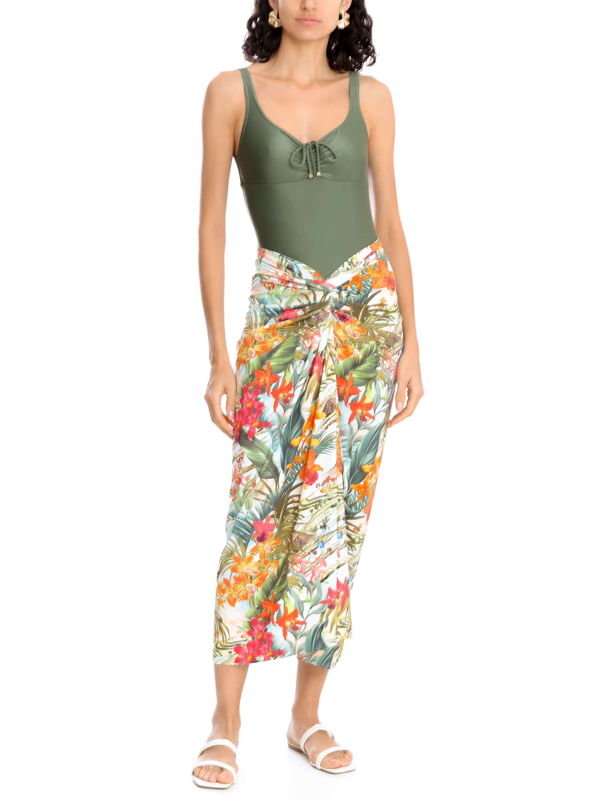 Diana -Print Skirt Pareo Knotted Cover-Up