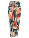 Diana Foliage-Print Skirt Pareo Knotted Cover-Up Amazonas