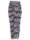 Diana Graphic-Print Skirt Pareo Knotted Cover- Up Xingu