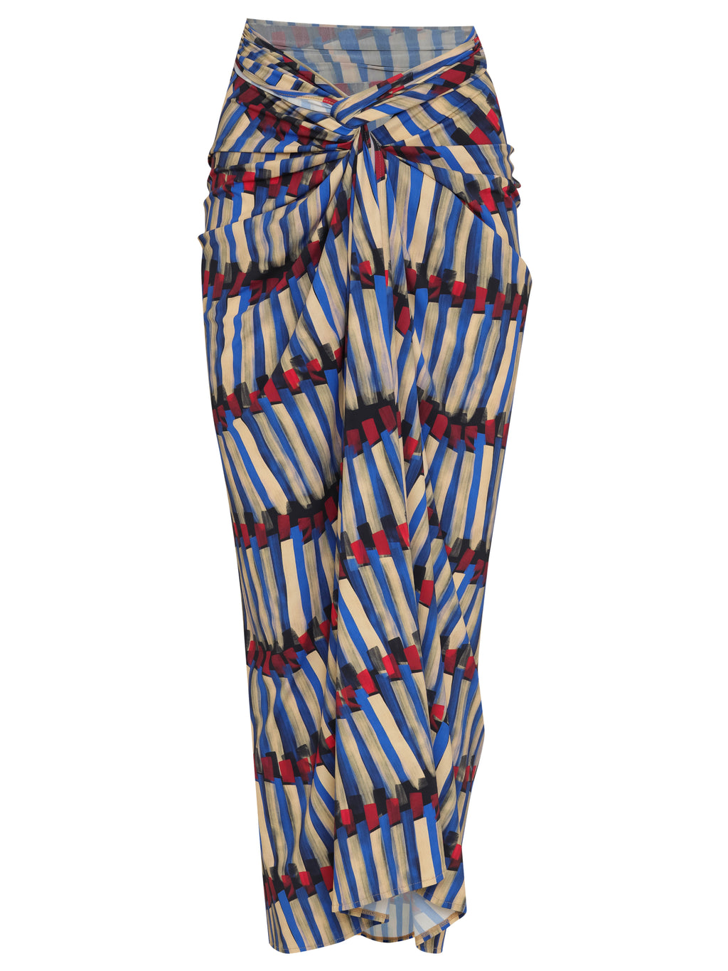 Diana Graphic-Print Skirt Pareo Knotted Cover-Up