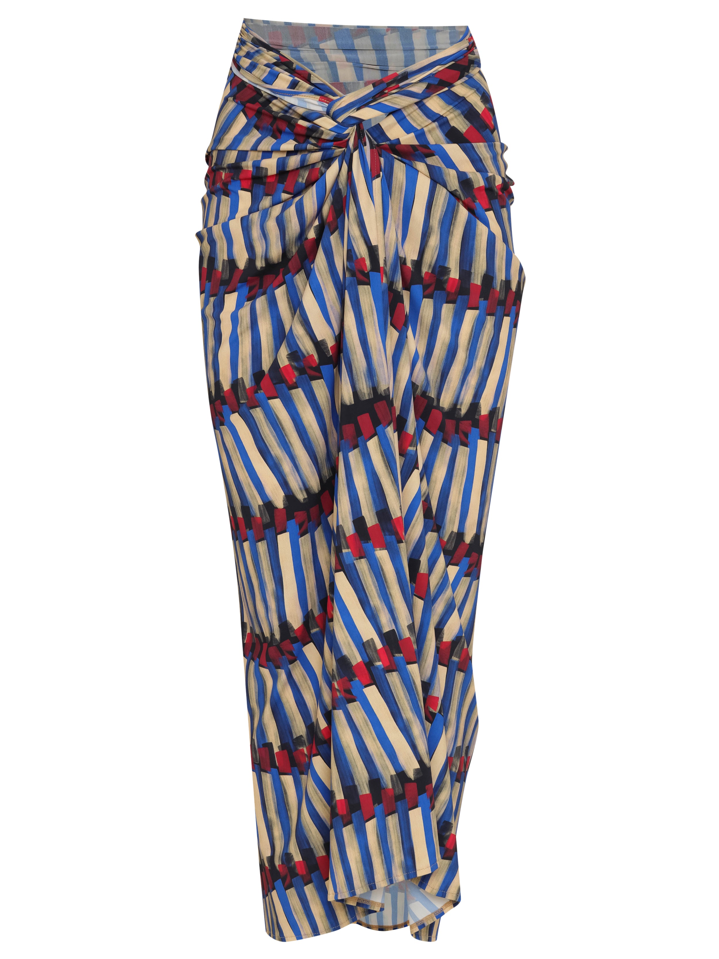 Diana Graphic-Print Skirt Pareo Knotted Cover-Up