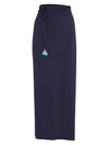 Diana Blue Plain Skirt Pareo Knotted Cover-Up