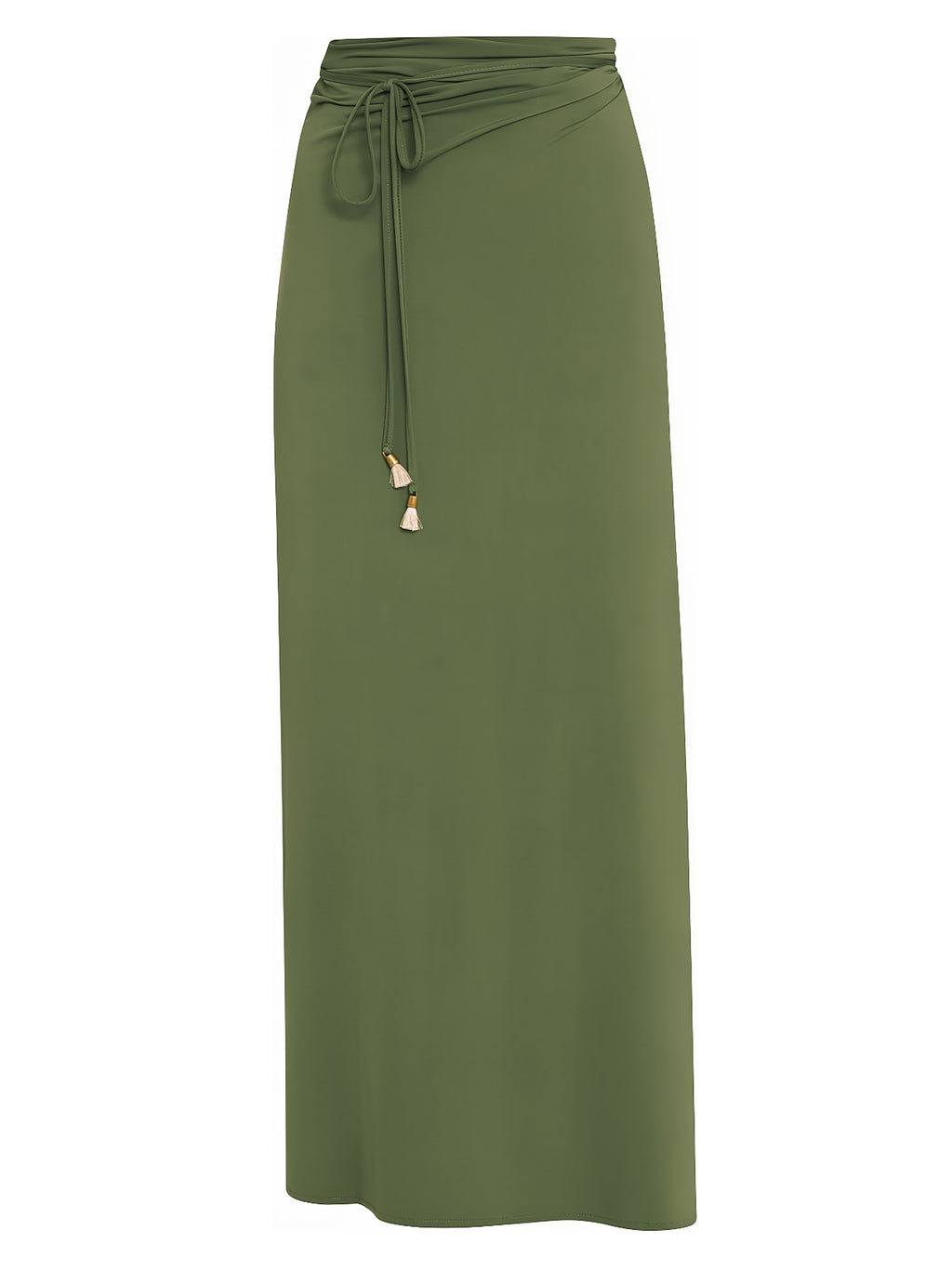 Diana Green Plain Skirt Pareo Knotted Cover-Up