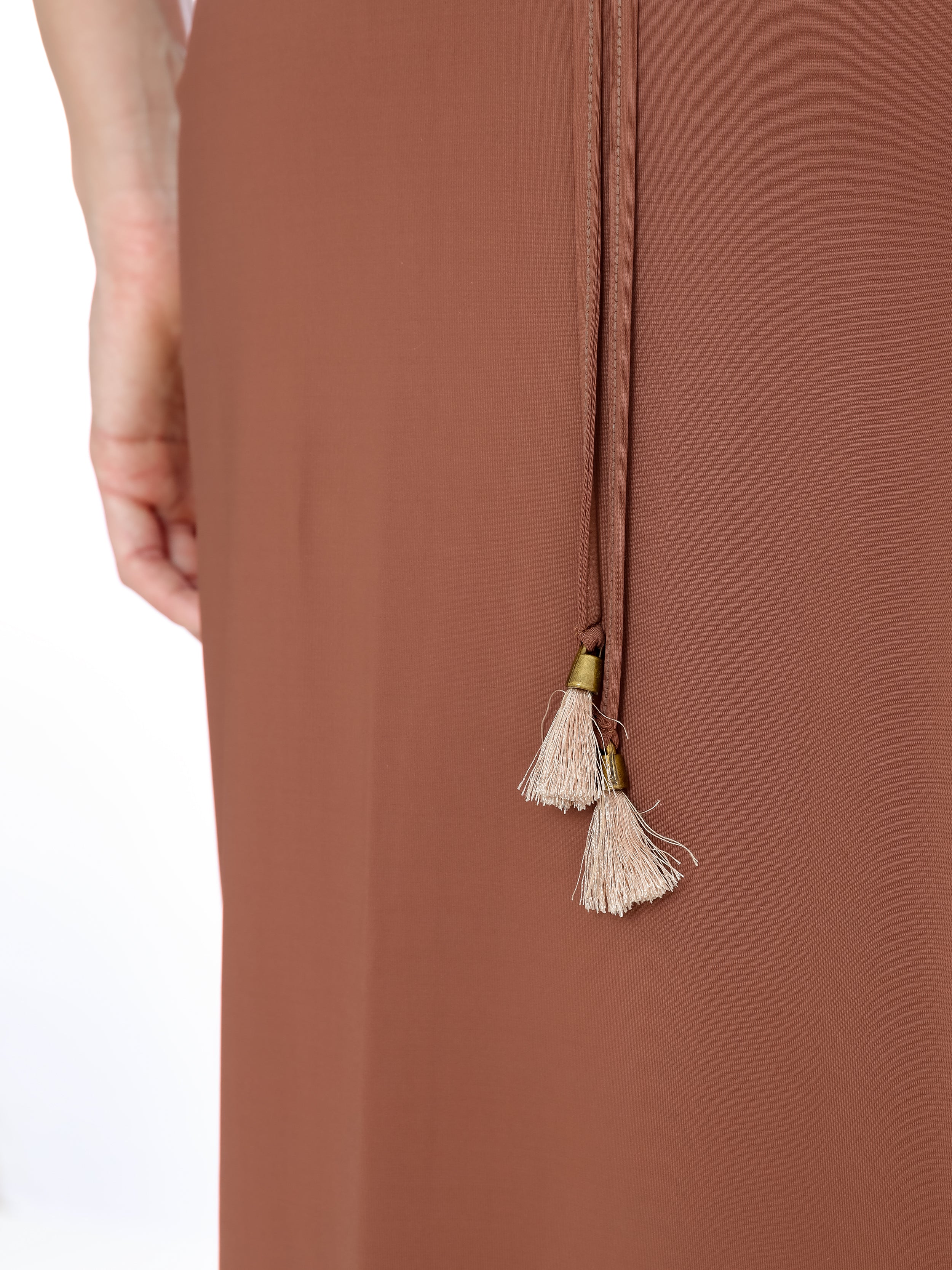 Diana Brown Plain Skirt Pareo Knotted Cover-Up