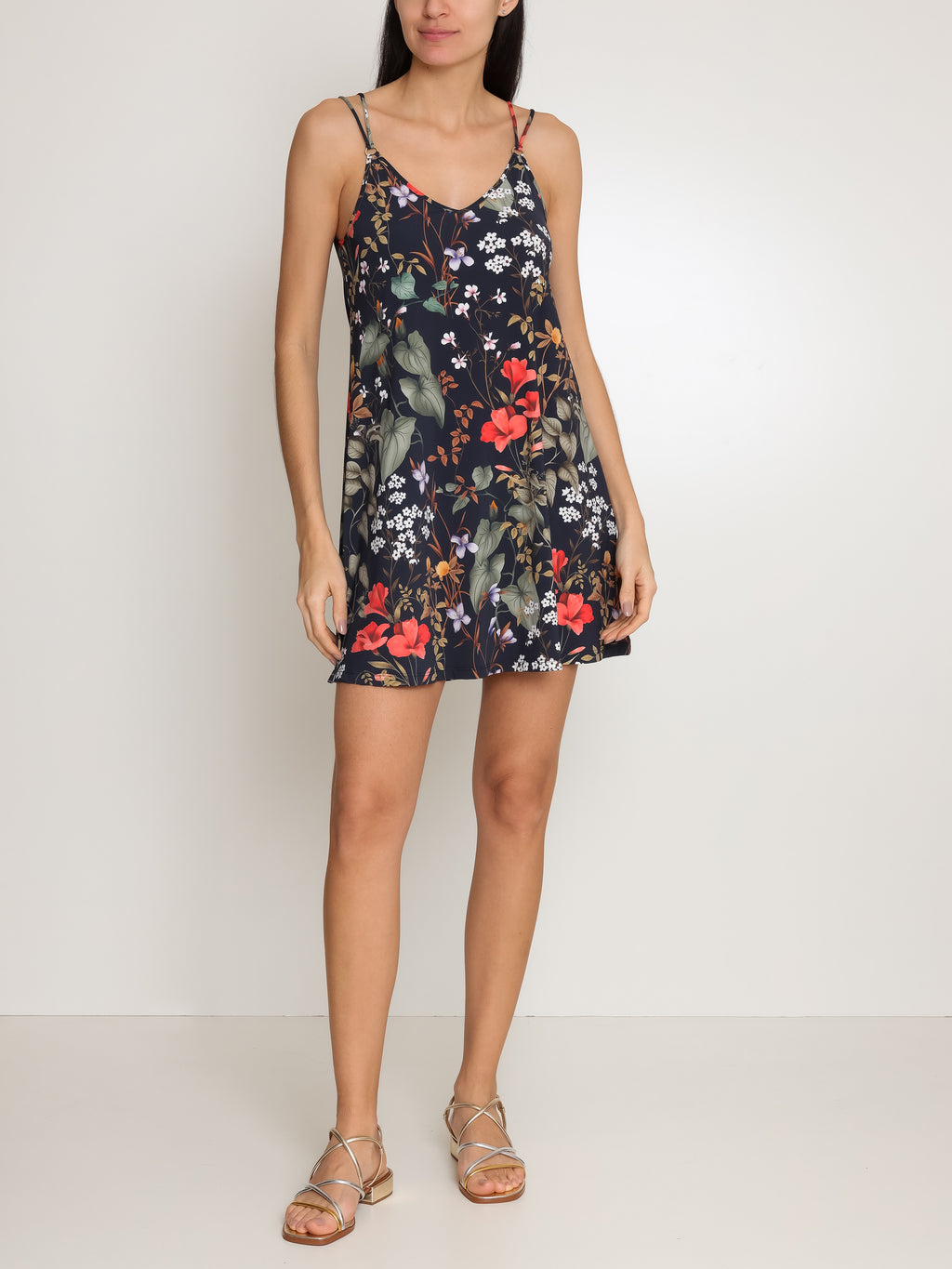 Sardenha Floral-Print Mini Dress Orvalho