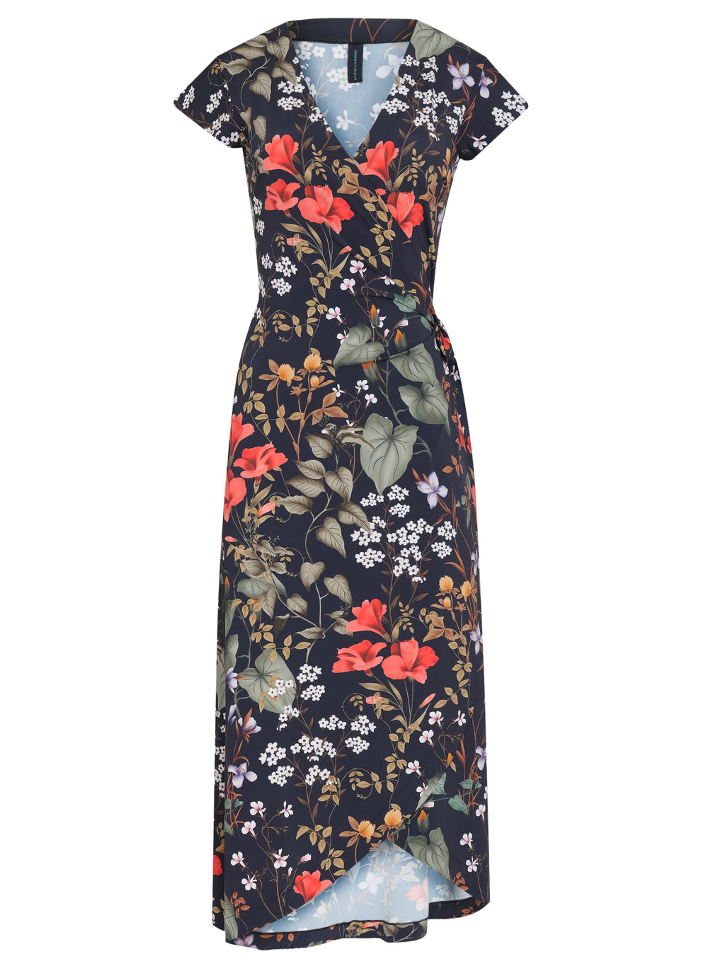 Falcao Floral-Print V-Neck Midi  Dress Orvalho