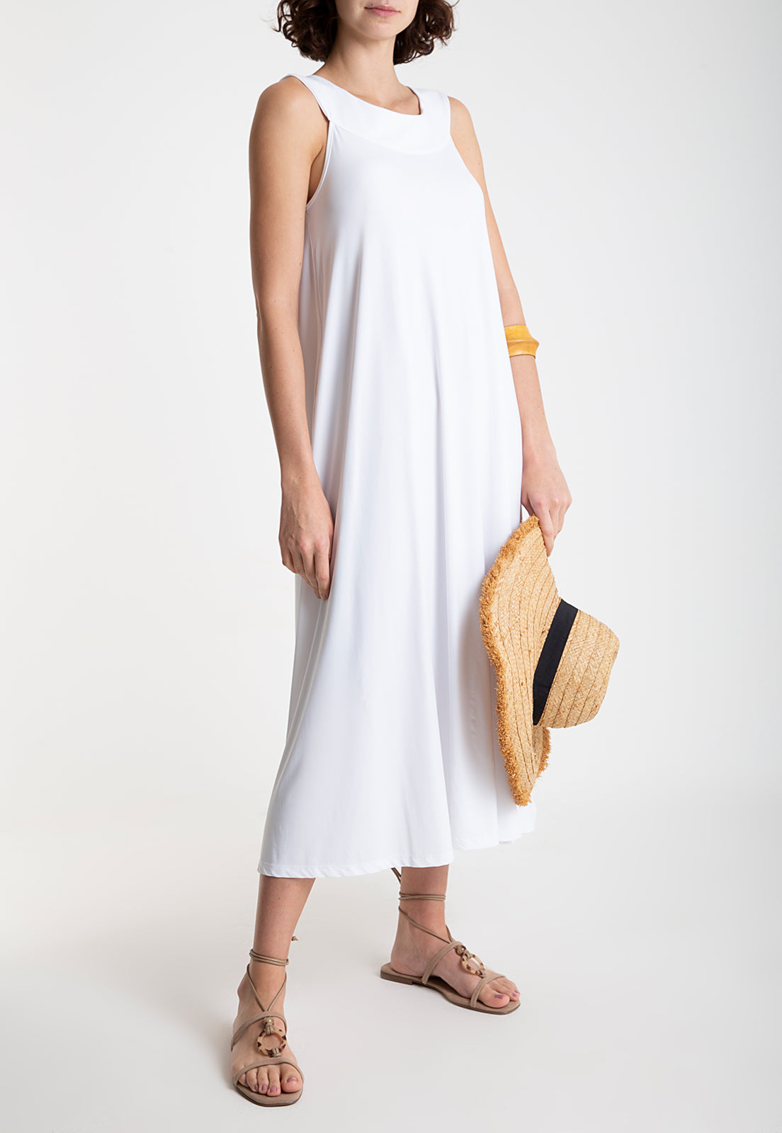 Manati White Midi Dress
