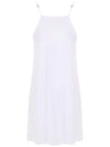 Isis White Plain Sleeveless Short Shift Dress