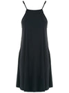 Isis Black Plain Sleeveless Short Shift Dress