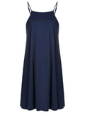 Isis Blue Plain Sleeveless Short Shift Dress