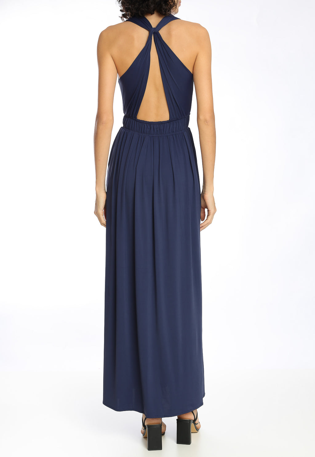 Venus Blue V-Neck Long Dress