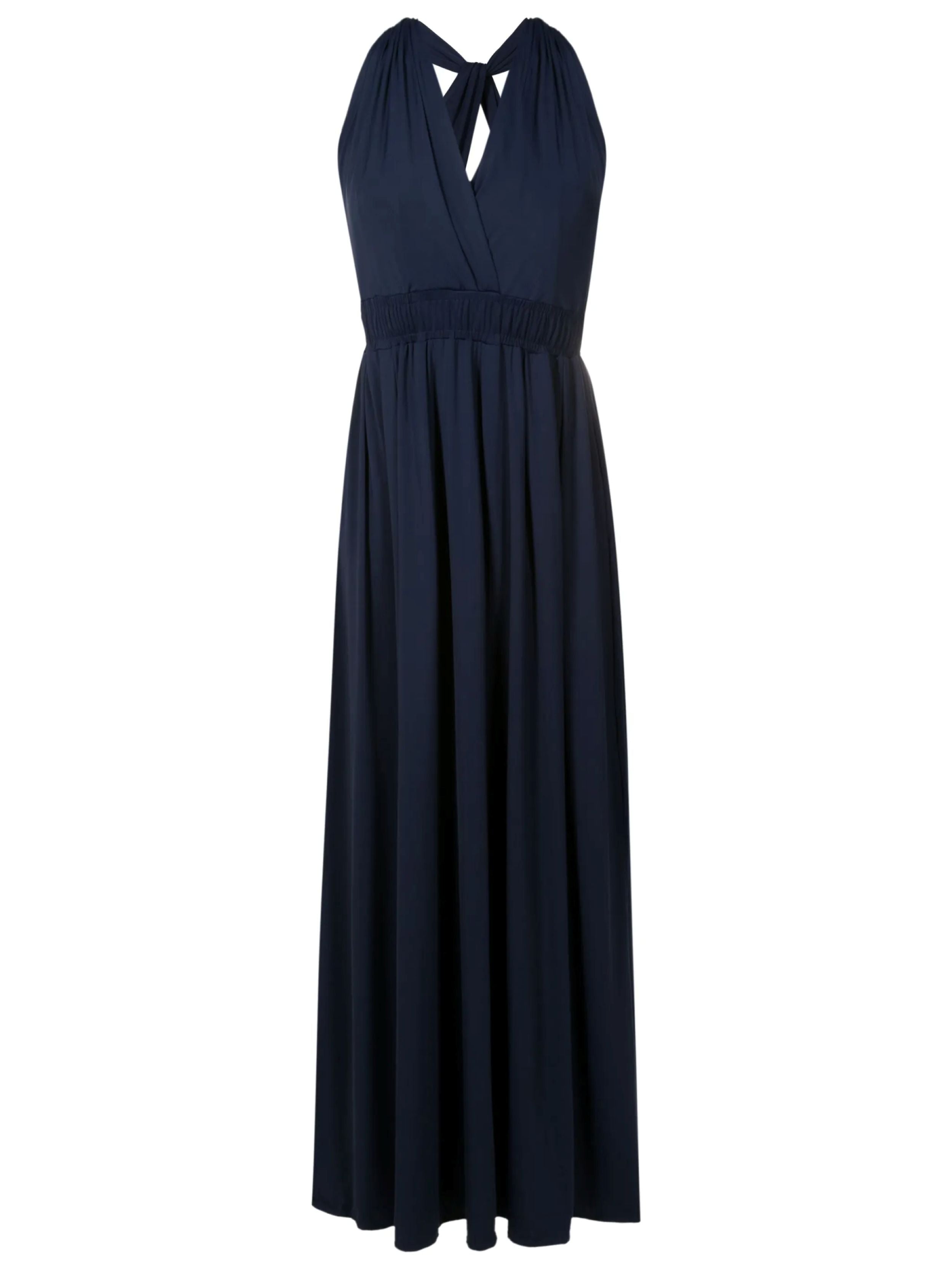 Venus Blue V-Neck Long Dress