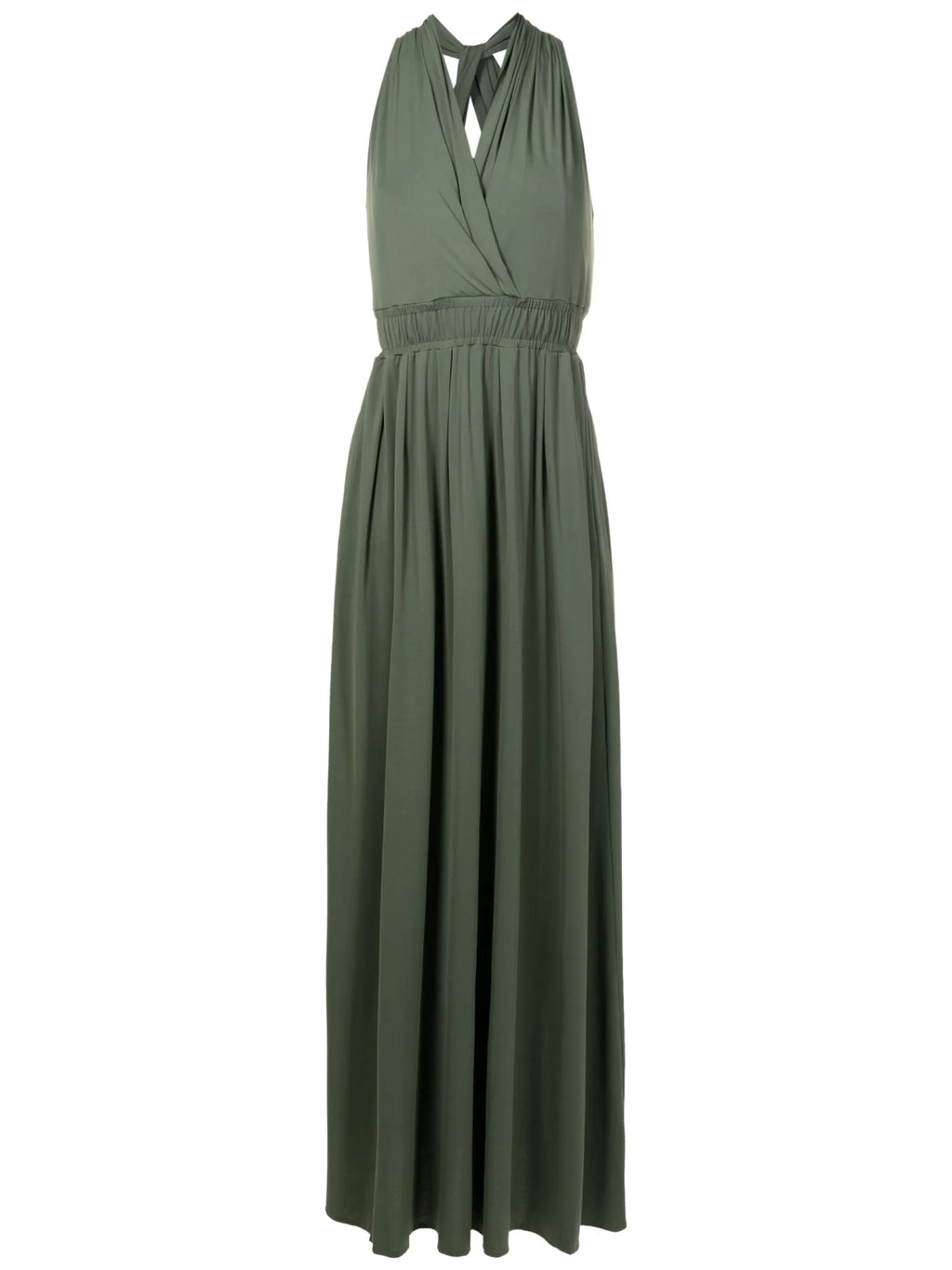 Venus Green V-Neck Long Dress