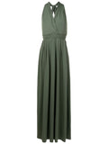 Venus Green V-Neck Long Dress