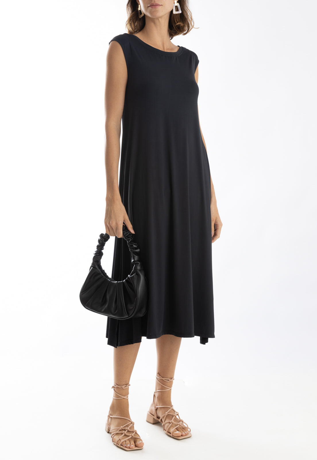 Tie Shift Midi Dress
