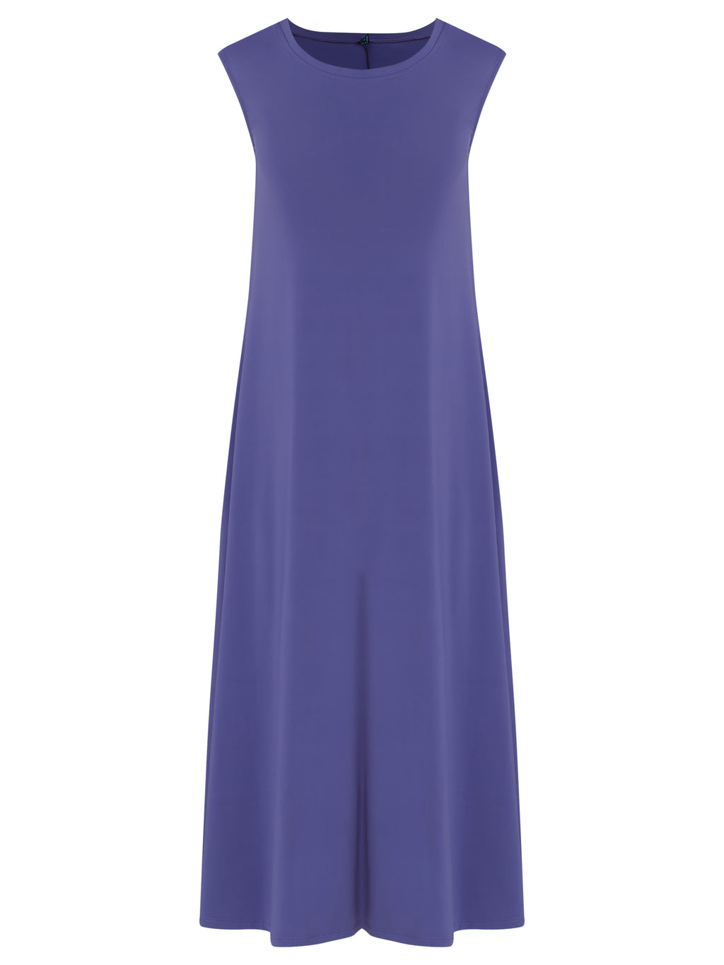 Tiê Purple A-Line Silhouette Side-Seam Pockets Midi Dress