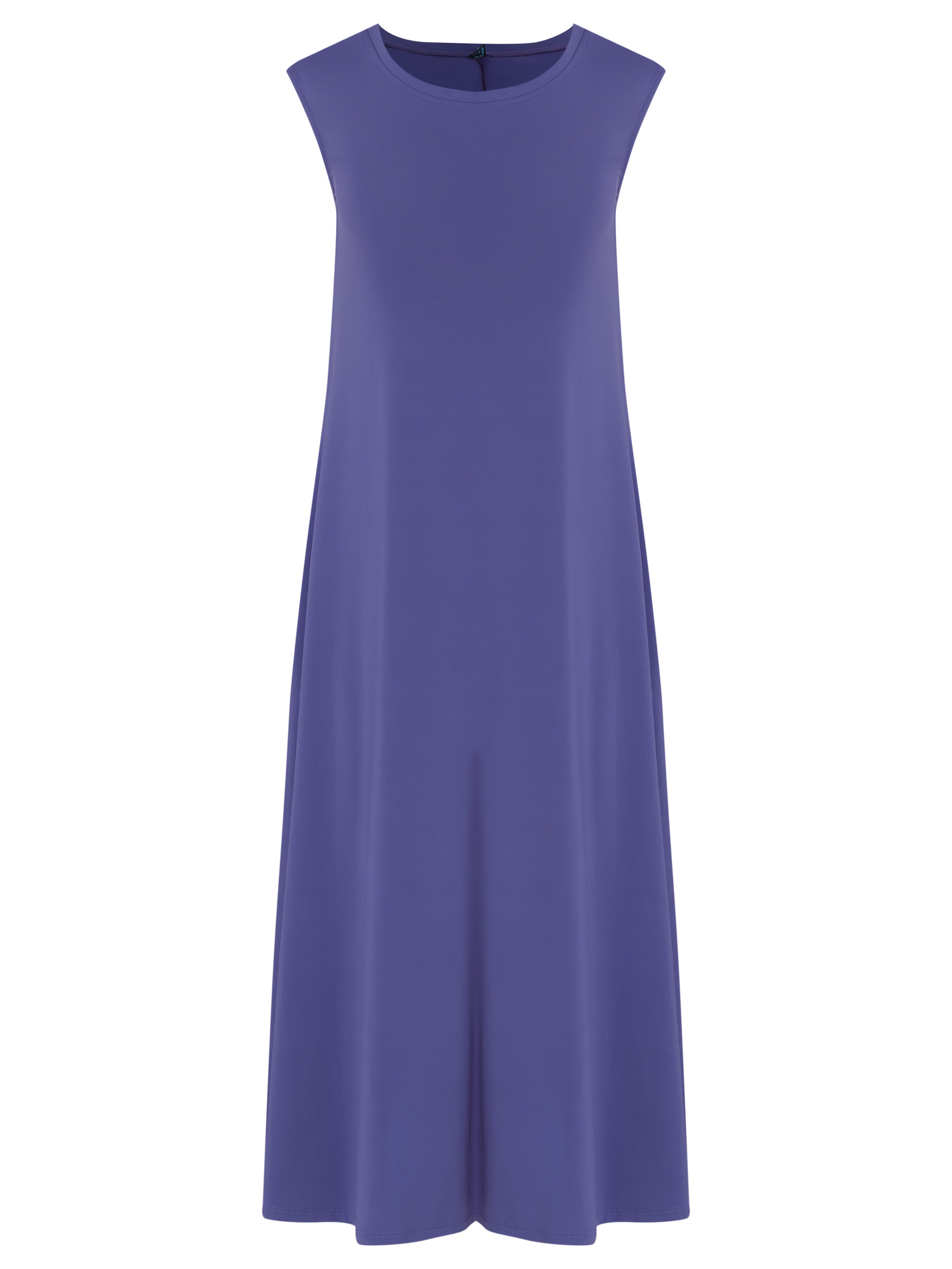 Tiê Purple A-Line Silhouette Side-Seam Pockets Midi Dress