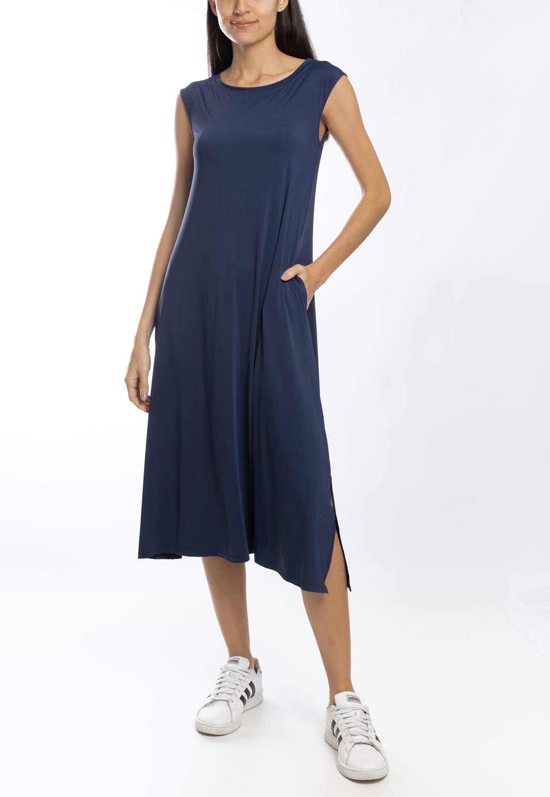 Tie Shift Midi Dress
