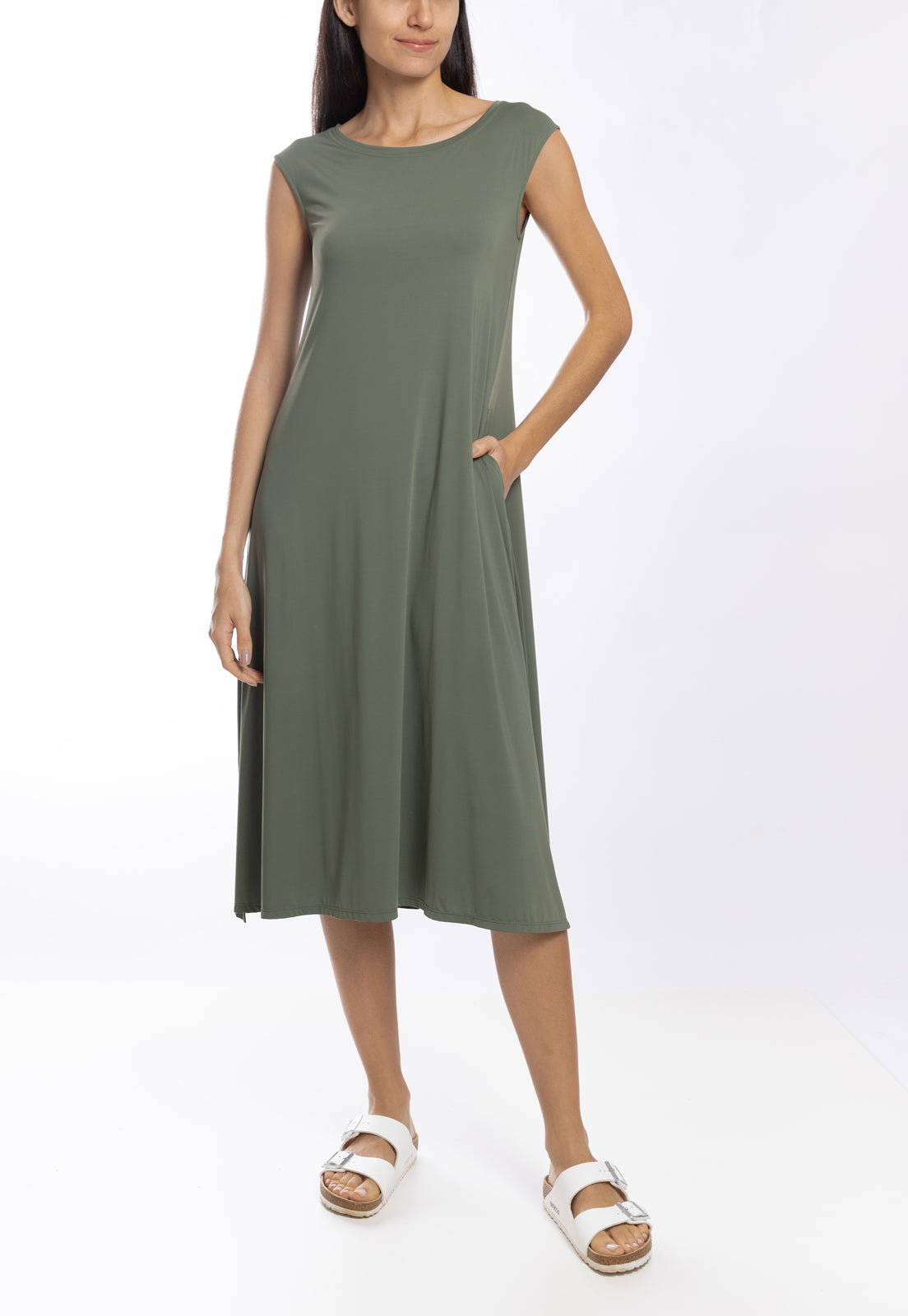 Tie Shift Midi Dress