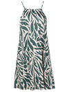Isis Abstracte-Print Sleeveless Short Shift Dress Maori