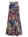 Isis Foliage-Print Sleeveless Short Shift Dress Jakarta