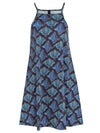 Isis Stingrays-Print Sleeveless Short Shift Dress Raja