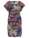 Shiva Foliage-Print Adjustable Drawstring Waist Blouson Dress Jakarta