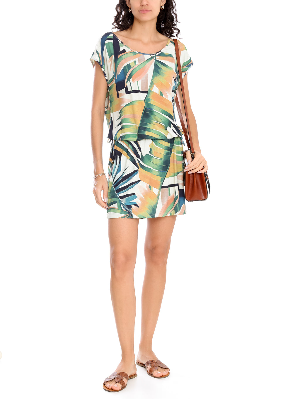 Shiva Foliage-Print UV Dress