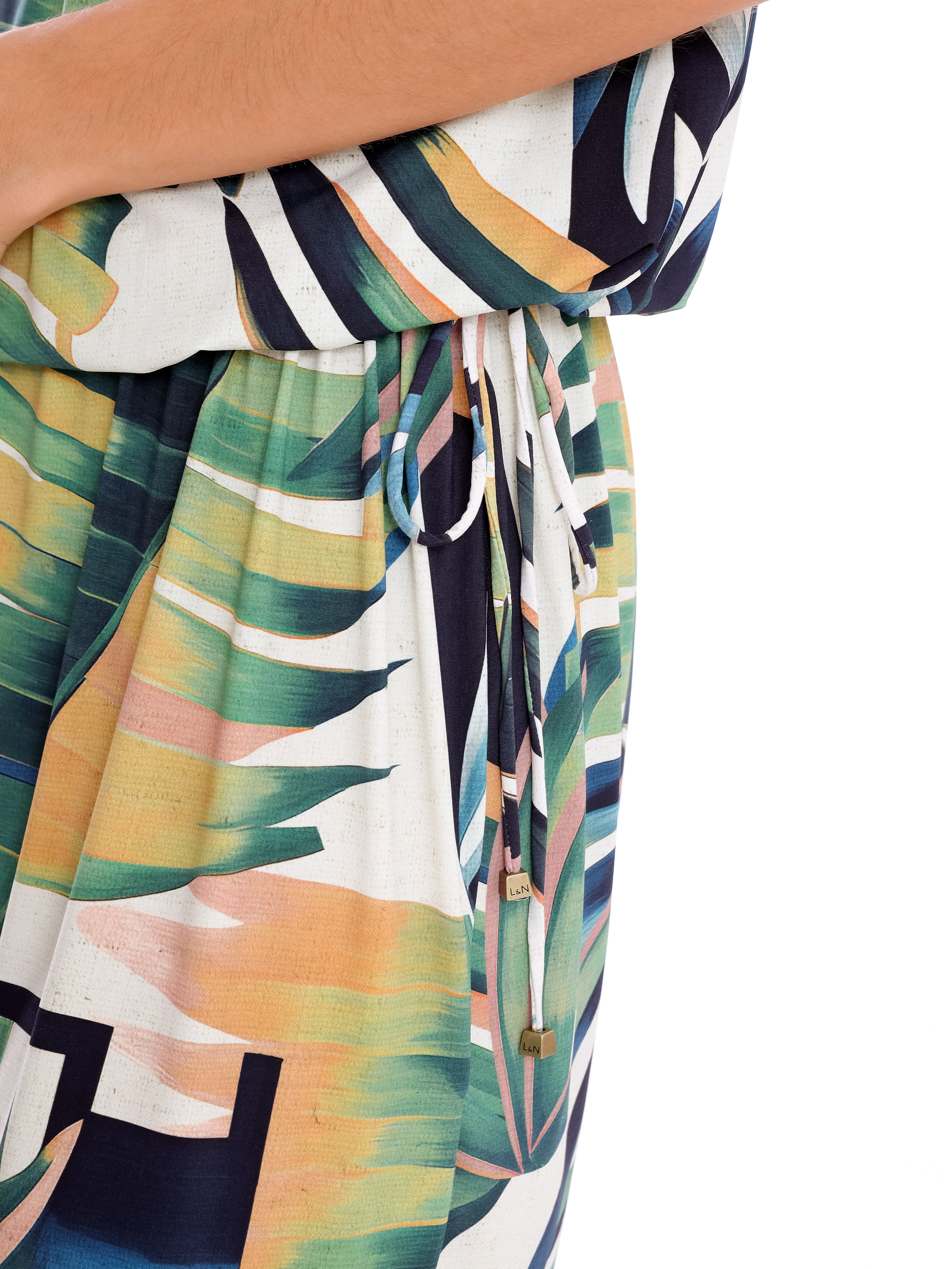 Shiva Foliage-Print UV Dress
