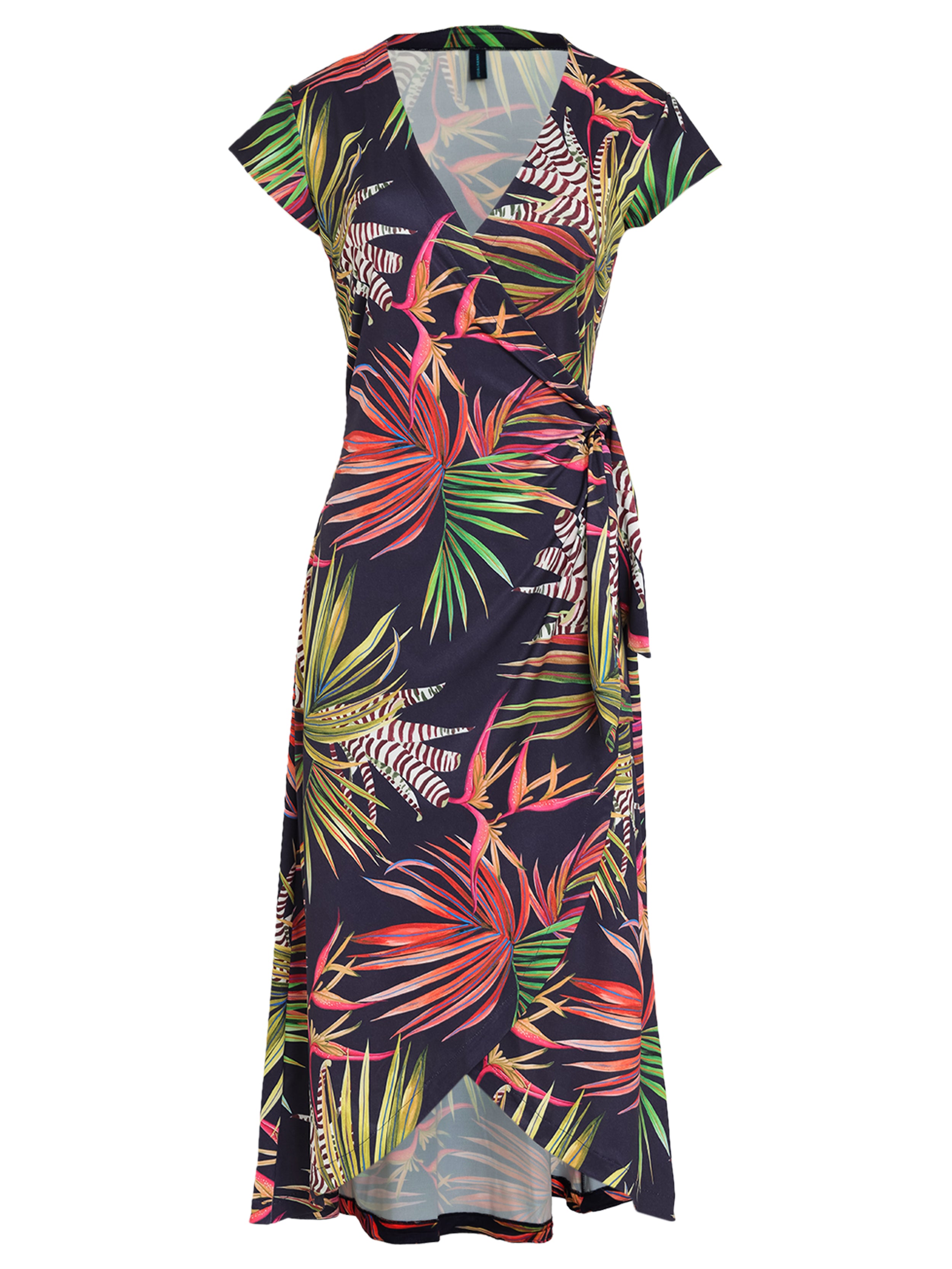 Falcao Foliage-Print V-Neck Midi Dress